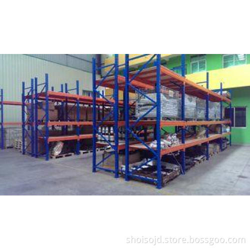 Supermarket steel board heavy duty shelving with forklift e